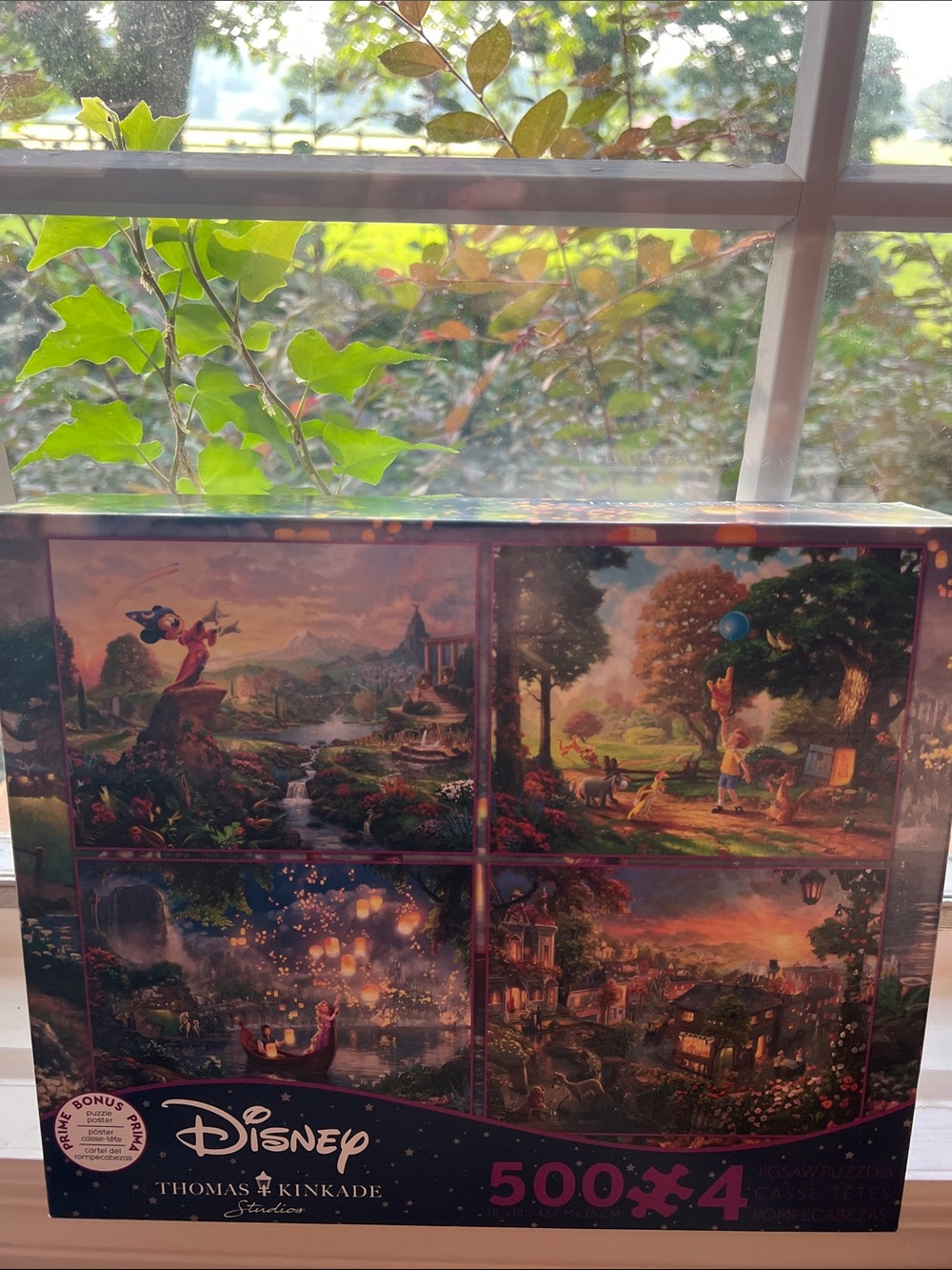 Disney 4-in-1 Puzzle Box with Tangled, Pooh, Peter Pan and Mickey Artwork